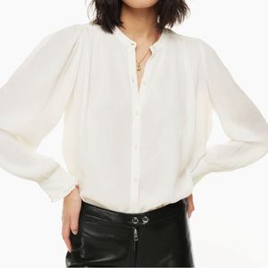 Aritzia Wilfred Darling Blouse in Light Birch XL NWT